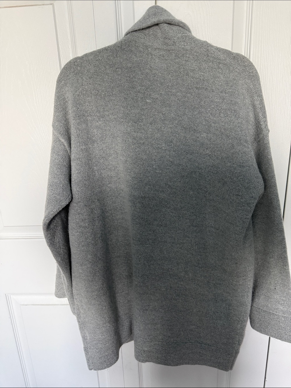 Thread & Supply Gray Open-Front Shawl Collar Cardigan - Picture 6 of 6
